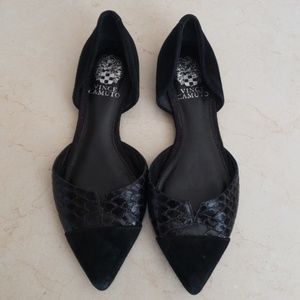Black Two-tone Vince Camuto Flats